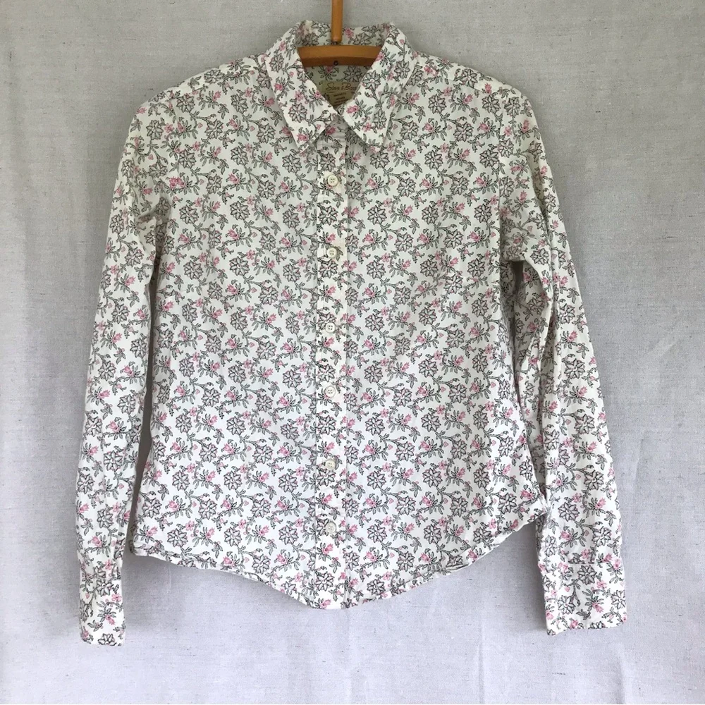 Vintage womens button up shirt size S floral print 90s cottagecore casual - Picture 2 of 7